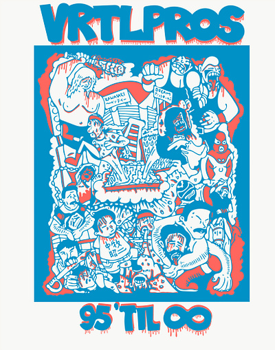 VRTLPROS risograph 1 king of the death match mick foley terry funk vrtlrpros