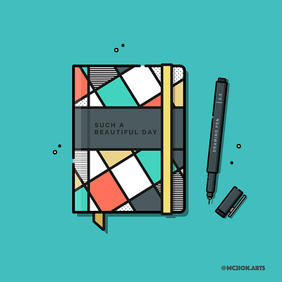 Sketchbook flat illustration flat vector illustration vector