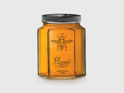 Honey Jar Label bottle calligraphy calligraphy logo design honey honeybee jar label logo packaging