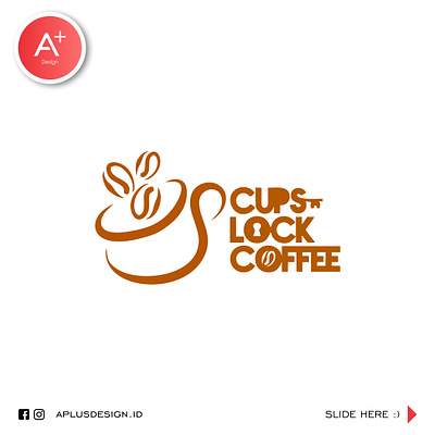 Cupslock Coffee brand identity branding clean coffee coffee bean coffee beans coffee logo coffee shop design fresh lock logo simple visual identity