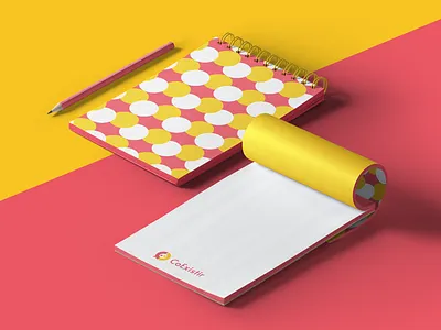 CoExistir Stationery brand branding card circles colorful design logo logodesign minimal notebook notepad pattern pencil pink symbol symbols vector visual identity yellow