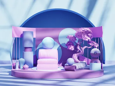 Abstract Art 06 - Sofa 3d 3d design abstract art art direction b3d blender branding c4d cinema4d colorful creative creative design design graphic design illustration octane product design ui vector