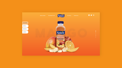 daily UI // 003 landing page branding design fruit juice landing page design landingpage landingpagedesign landingpages ui uidaily uidailychallenge uidesign uiux ux