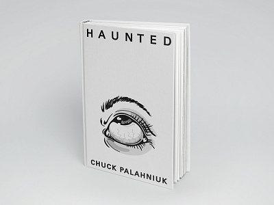 Haunted Book Cover book book cover book cover art eye eyeball eyeballs illustartion minimal white