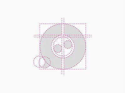CoExistir Grid brand concept construction design grid logo logodesign logotype minimal pink symbol vector visual identity