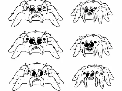 Spidy 2d black white cartoon cartoon character cartoon illustration character characterdesign cute illustration illustrator spider