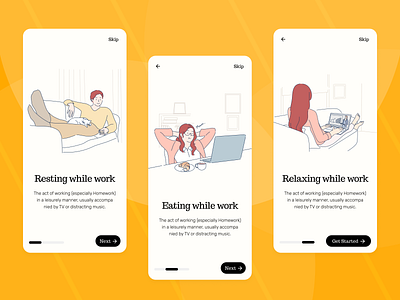 Onboarding Screen Design app app design best design best shot design flat illustration ios memes minimal mobile mobile app mobile app design onboarding onboarding illustration onboarding screens onboarding ui typogaphy ui ui ux