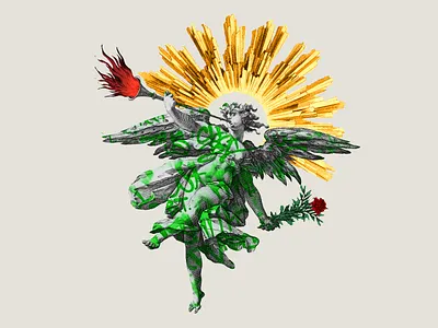 The Last Rose | Collage serie 013 art artcollage collage colors design illustration illustrator minimal nature photoshop