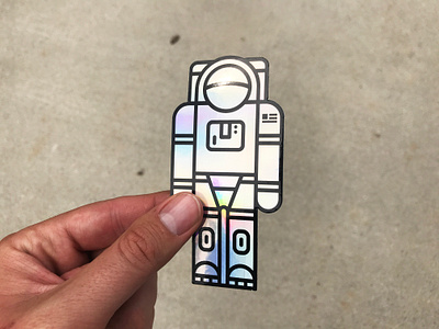 Holographic Astronaut astro astronaut holographic nasa outer space space space suit sticker usa