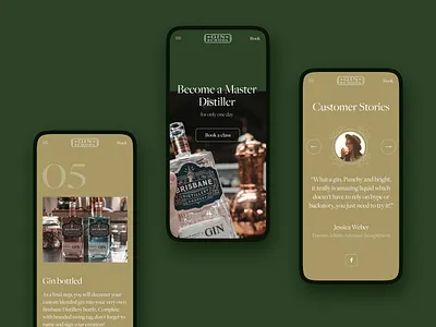 Gin School Mobile Website alcohol branding design education gin graphic design interaction design interface mobile mobile design mobile screens mobile website responsive design responsive website ui user experience user interface ux web design web marketing