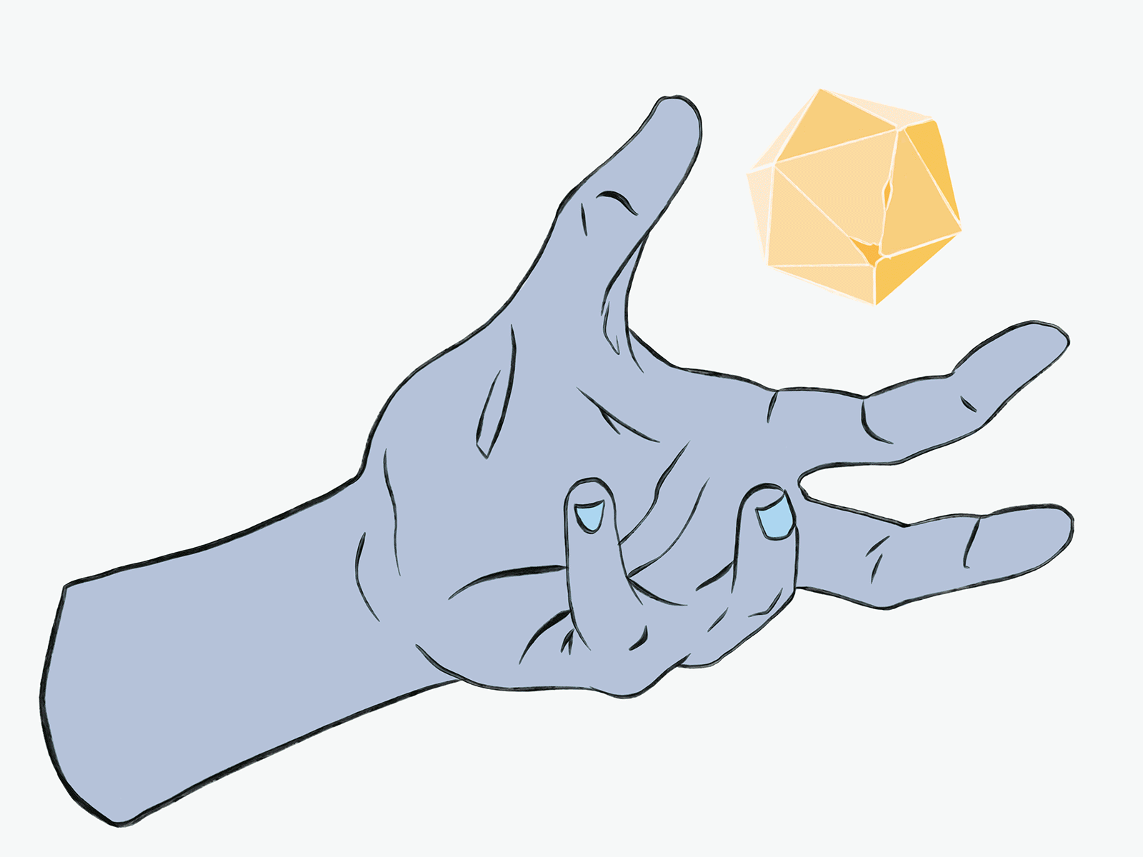 Chill Touch animation animation 2d dungeons and dragons hand illustration procreate spell zombie