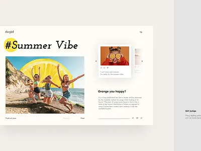 thegirl website | #Summervibes app blog design girl graphic design logo orange summer typography ui ux web website yellow