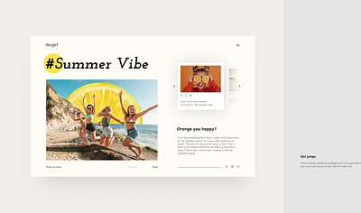 thegirl website | #Summervibes app blog design girl graphic design logo orange summer typography ui ux web website yellow