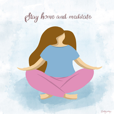 Stay home and meditate artwork design designer graphicdesign illustration illustrator logo logodesign procreate procreate art sketch