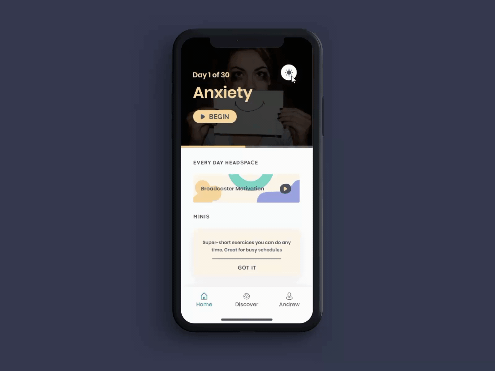 #Darkmode1 adobexd animation app broadcast app color switch dark ui darkmode design education app flat minimal mobile app design mobile ui night mode ui notification podcast app psychology app ui ux web