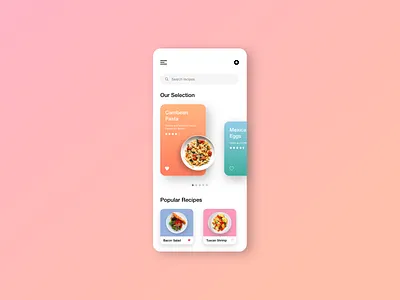 Recipe - Daily UI 40 adobe xd app branding clean cooking cuisine daily 100 challenge daily ui dribbble flat food app minimal mobile app recipe recipe app ui ui design uiux visual design web