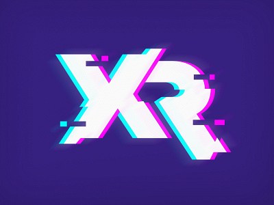 Legendary XR augmented reality emblem glitch logo logo mark podcast virtual reality