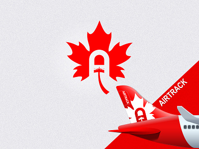 Airline Logo aircraft airlinelogoforcanada art branding canadaairlinelogo canadacolortheme canadaflag dailylogochallenge dailylogodesign design graphics illustration logo logomaker mapleleaf redcolor vector