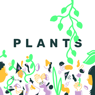 plants design illustration typography