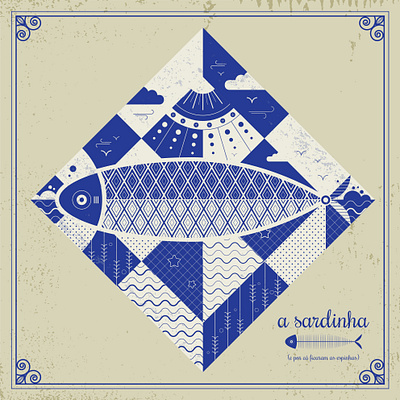 Sardines & Tiles adobe illustrator azulejo geometric geometric art illustration sardines sardinha tiles vector vector art