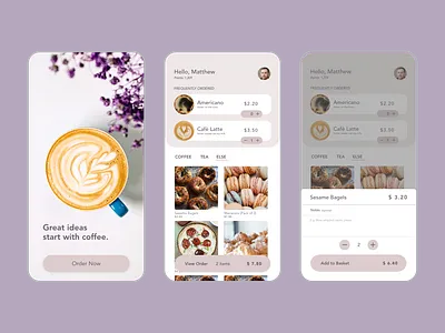 Neighbourhood Cafe adobexd app coffee ui ux