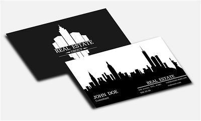 Real estate business card buildings business card house logo real estate skyscrapers