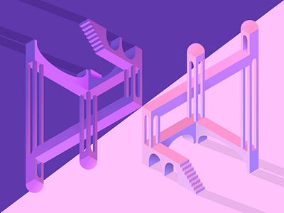 Dreaming affinity art design dream illustration impossible impossible object impossible shape isometric monument valley