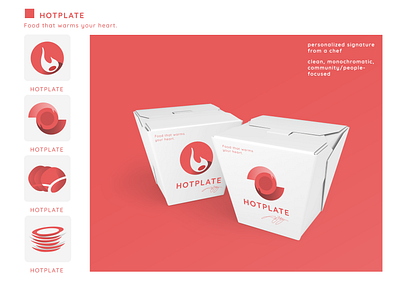 Hotplate: Logo design with mockup food mockup red startup