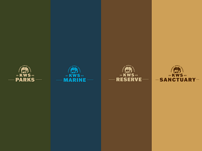 Kenya Wildlife Service Naming System adventure africa branding colour palette illustrator kenya logo safari vector