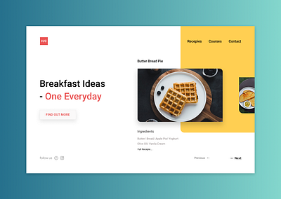 Recepie House Website Homepage Design branding breakfast food website stockholm uxdesign ux uxdesign web design