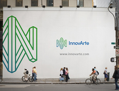 Innovarte billboard brand branding clean design flat icon logo typography ui ux