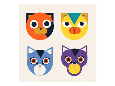 Cats animal cartoon cat character design illustration pet vector vectorart