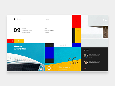 Architectural Website adobe xd architecture blue building colors concept interface minimal pattern shapes ui ux webdesign website