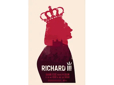 Richard III Movie Poster design flat illustration movie movieposter photoshop poster shakespeare