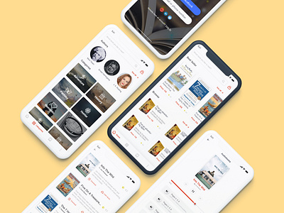 Mobile android and ios application for online books 📚 app design icon illustration illustrator typography ui ux web website