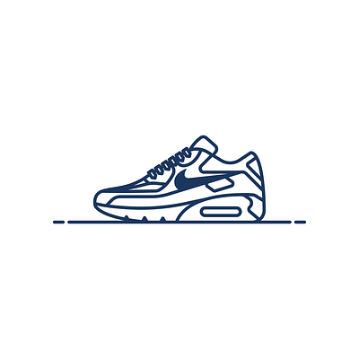 Nike Air Max 90! art design flat flat design flat illustration graphic design icon illustration illustrator logo minimal nike air nike air max outline outline icon sneaker sneakerhead sneakers