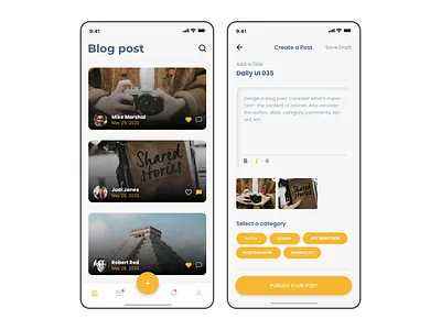 Daily UI 035 - Blog Post app blog post daily ui daily ui 035 daily ui 100 challenge design ui ui design ux ux design