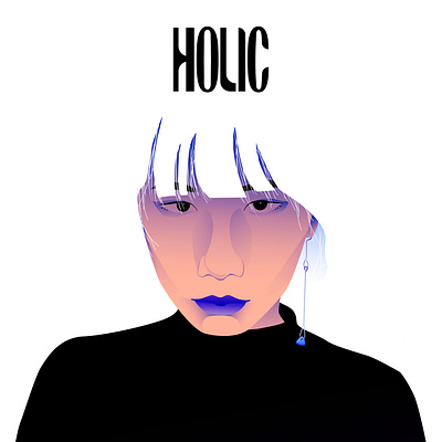 HOLIC design illustration logo vector