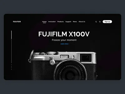 DailyUI - 3 Landing page 003 branding camera dailyui icon landingpage typography ui ux web website