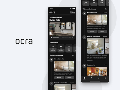 Ocra App architecture bathroom bedroom color constructions design kitchen layout living room manager mobile mobile app monitoring product project task