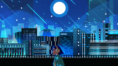 Tokyo Night by Taka city creative illustration inspiration night
