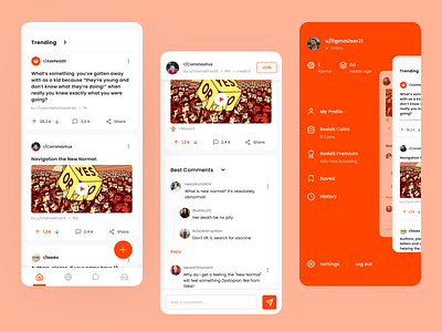 Reddit Redesign for Mobile - Uplabs Challenge app dailyui mobile app design mobile ui mockup mockup design reddit redditredesign redesign ui ui ux uiux uplabs uplabschallenge