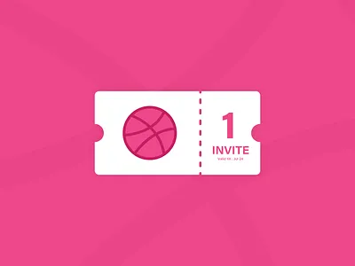 Dribbble Invite ball branding colors draft dribbble invite dribbble invite giveaway illustration invite vector