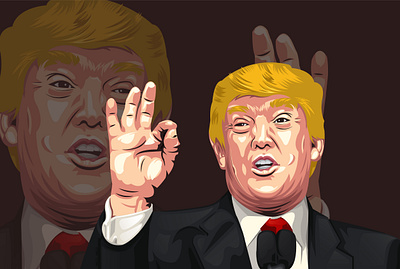 Commision work from my fiverr adobe illustrator america branding coreldraw design donaldtrump illustration logo portrait president trump vector