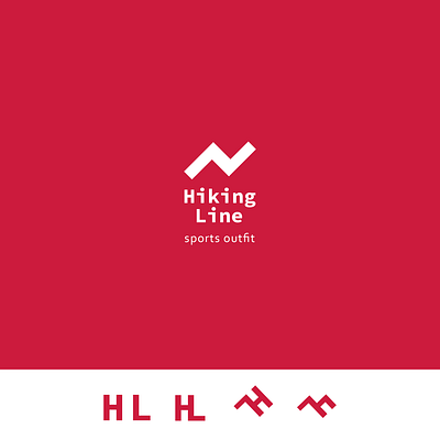 hikingline logo - challenge branding icon identity illustration logo typography vector