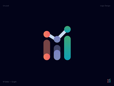 Letter M + Graph Chart Logo abstract app brand identity branding chart creative gradient graph icon illustraion letter logo letter mark logo logo design logo designer m minimalist rebranding simple vector