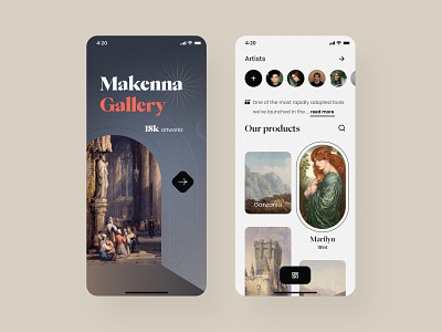 Makenna Gallery mobile app android android app app design application design galery ios ios app ios design mobile mobile app mobile app design ui ux