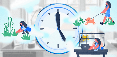 How to “leave the office” when the office is your home articles atlassian blog branding design illustration worklife balance