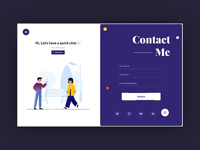 My Portfolio - Contact Me app design figma ui uidesign uidesigner uidesigns uiux uiuxdesign user ux