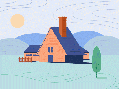 casa rural aftereffects illustration loop lottie lottiefiles